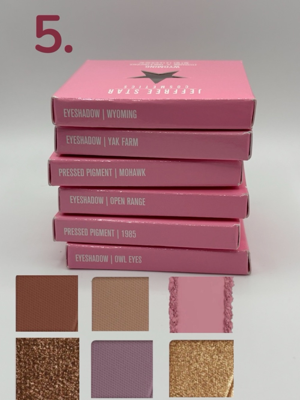 Jeffree Star Artistry Single Eyeshadow Bundles -Price is for set of 6 eyeshadows - Picture 6 of 7